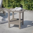 thumbnail image 3 of BizChair HDPE 2-Tier Adirondack Side Table - All-Weather - Indoor/Outdoor Brown, 3 of 10