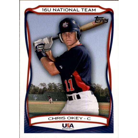 2010 USA Baseball #USA57 Chris Okey MLB Baseball Trading Card