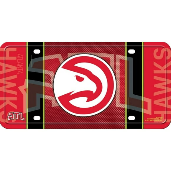 Atlanta Hawks Metal License Plate