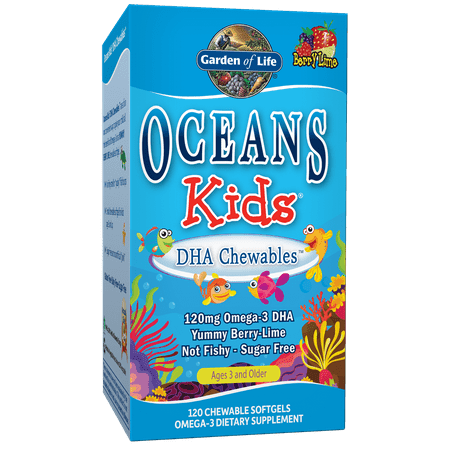 Garden of Life Oceans 3 - Oceans Kids 120 Chewables (Omega Seamaster Planet Ocean Best Price)