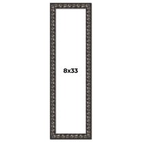 8x33 Frame Black-Brown Medieval Solid Wood Picture Frame | 1.5 Inch Moulding Width | Gotham Beveled