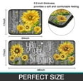 thumbnail image 4 of Sunflower Kitchen Rugs Mat Farmhouse Style Sunflower Rugs Anti Fatigue Kitchen Rug Set PVC Non Slip Waterproof Washable Rug (17"x47.2"+17"x23.6"), 4 of 5