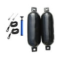 thumbnail image 1 of Almencla 2 Pieces Boat Fenders 4.5'' x16'' with Rope and Inflator Pump Anti Collision for Black, 1 of 8