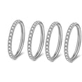 thumbnail image 6 of Rhinestones-Inlaid Seamless Ring – Multi-Functional Nose Ring, Earring & Body Piercing Hoop, 6 of 9