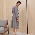 thumbnail image 4 of Baohd M Size Robe Breathable Fabric Cardigan Bathrobe High Water Absorption Bathrobes Soft High-quality Lightweight Unisex for Home Hotel Spa, 4 of 9