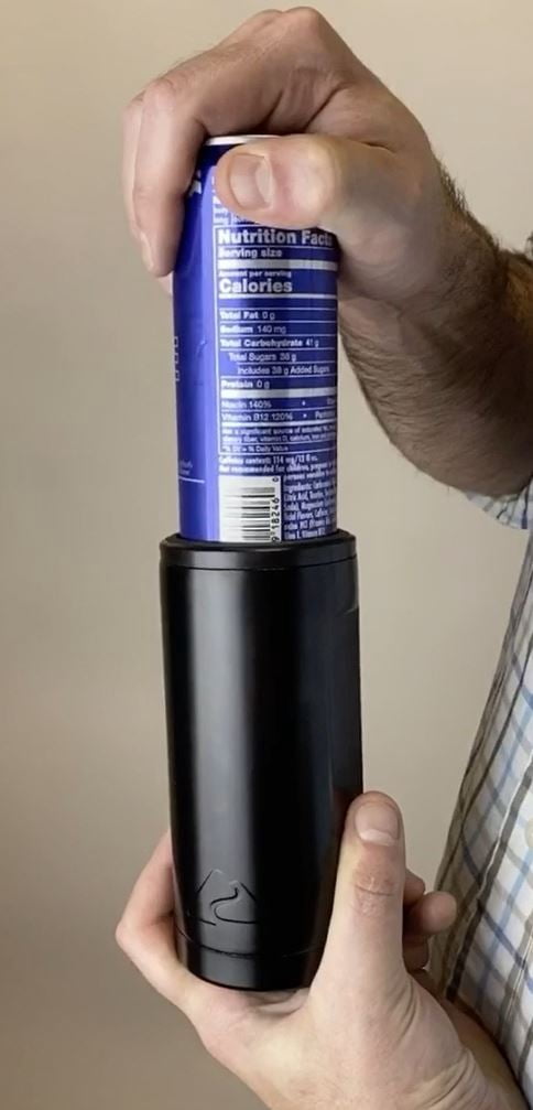 Ozark Trail Insulated Stainless Steel 12 oz Slim Can Drink Sleeve, Black