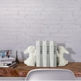 thumbnail image 2 of Creative Cute Ceramic Rabbit Bookends Book Stand 1 Pair, 2 of 12