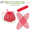 thumbnail image 2 of Uxcell Favor Boxes, Candy Party Gift Boxes for Wedding Mother's Day Easter Anniversary Christmas Graduation Pearl Red, 2 of 6