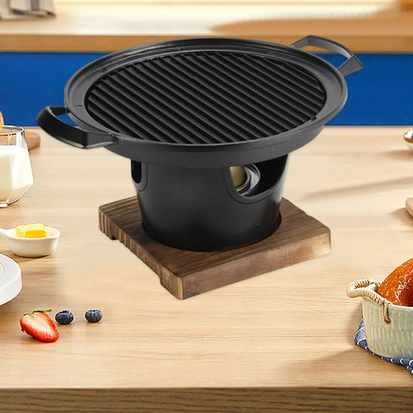 Colaxi Mini Hibachi Grill Tabletop Charcoal Grill Nonstick Single Person Grill Japanese BBQ Grill Barbecue Grill for Backyard Garden C