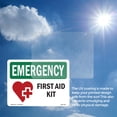 thumbnail image 5 of First Aid Kit With Symbol OSHA Emergency Vinyl Decal Label 5 Inch x 3.5 Inch - 5 Pack, 5 of 6