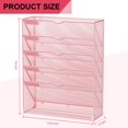 thumbnail image 3 of Organizador de archivos de pared GDINDINFAN de metal rosa de 6 niveles, 3 of 7