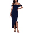 thumbnail image 1 of Vestido sólido XSCAPE para mujer azul 14, 1 of 3