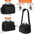 thumbnail image 4 of OPUX Tactical Lunch Box for Men, Black Mens Insulated Lunch Bag for Adult, Leakproof Soft Lunch Cooler with MOLLE Mesh Side Pockets, Multicam Heavy Duty Lunchbox Pail for Work Women, Medium 10 Cans, 4 of 7