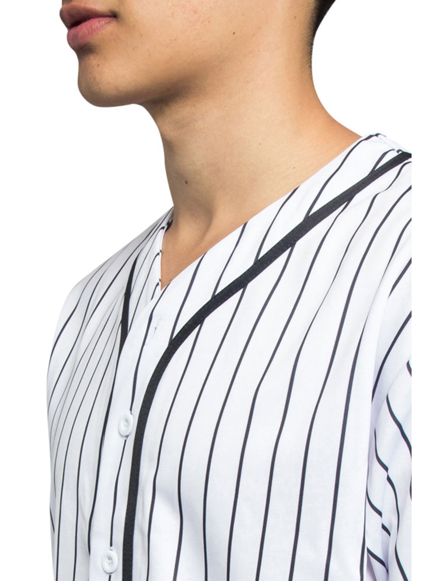 Men's Mexico 34 Button Down Jersey Short Sleeve Hipster 80S 90S Hip Hop Baseball Jersey, Black, X-Large