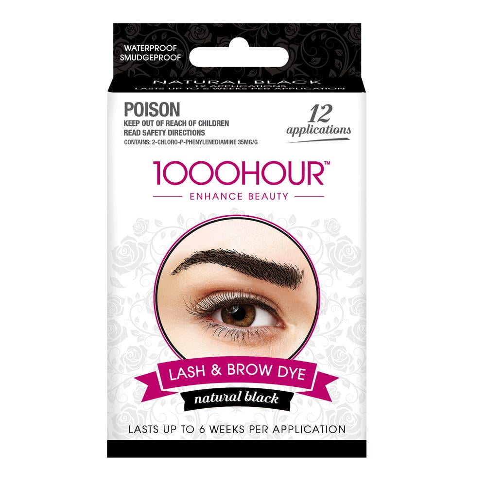 1000 Hour Lash & Brow Dye/Tint Kit Permanent Mascara Natural Black