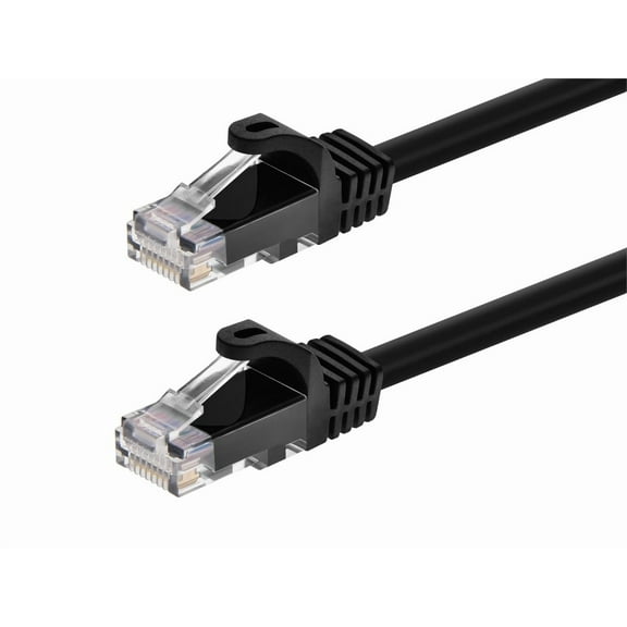 Monoprice Cat5e Ethernet Patch Cable - 3 Feet - Black | Network Internet Cord - Snagless RJ45, Stranded, 350Mhz, UTP, Pure Bare Copper Wire, 24AWG - Flexboot Series