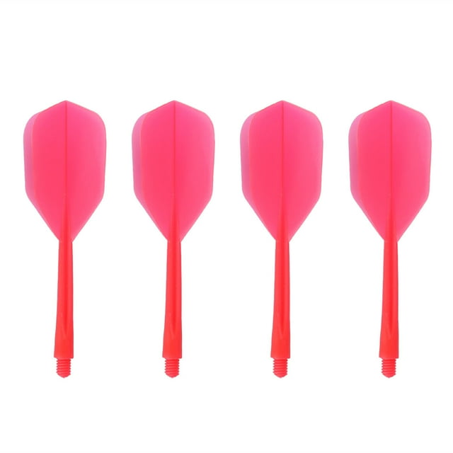 EeaseCA 4 Pcs Ailes de Fléchettes Transparentes à Filetage Fin, Accessoires de Fléchettes pour Vols de Fléchettes, Sports Intérieurs et Extérieurs, Ailes de Queue de Fléchettes (Fin et Petit Filetage, Rouge)