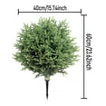 thumbnail image 3 of 24" Artificial Cedar Topiary Trees (2 Pack) - UV Resistant Evergreen Shrubs with Spikes for Outdoor/Indoor Decor, Cypress Style for Porch, Garden, Yard & Front Door, 3 of 7