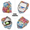 thumbnail image 5 of Casual Raspberry Lemonade Picnic Backpack for School,College and Travel, Water Resistant Bookbag,, 5 of 7