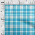 thumbnail image 2 of oneOone Cotton Poplin Twill Turquoise Blue Fabric Check Craft Projects Decor Fabric Printed By The Yard 56 Inch Wide, 2 of 4