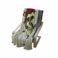 thumbnail image 4 of Rose Soft Flannel Fleece Blanket, Tattoo Art Style Graphic Skull in Red Flowers Crown Halloween Composition Print, Cozy Plush for Indoor and Outdoor Use, 70" x 90", Beige Multicolor, by Ambesonne, 4 of 6