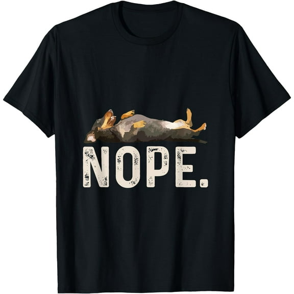 Nope Lazy Dachshund Unisex T-Shirt for Men Women Kids
