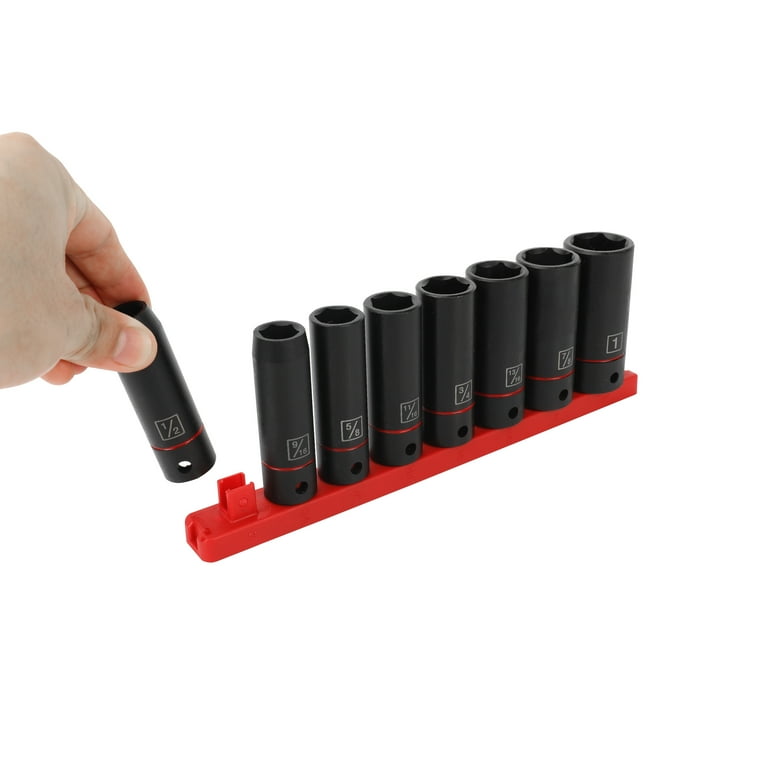 Hyper Tough 9-Piece 1/2-Inch Deep Drive SAE Impact Socket Set