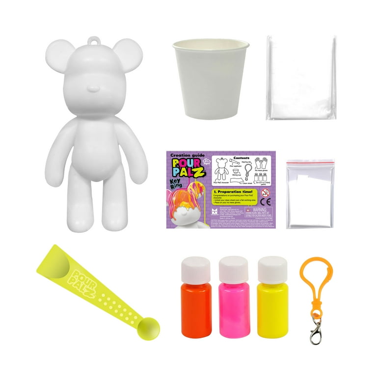 Pour Palz Paint Bear Keyring 3.2
