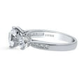 thumbnail image 3 of BERRICLE Sterling Silver 3-Stone Wedding Engagement Rings 1.25 Carat Round Cut Cubic Zirconia CZ Anniversary Ring for Women, Rhodium Plated Size 6, 3 of 9