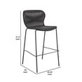 thumbnail image 5 of Qob 30 Inch Set of 2 Barstools Brown Woven Rattan Seat Metal Frame - Saltoro Sherpi, 5 of 6