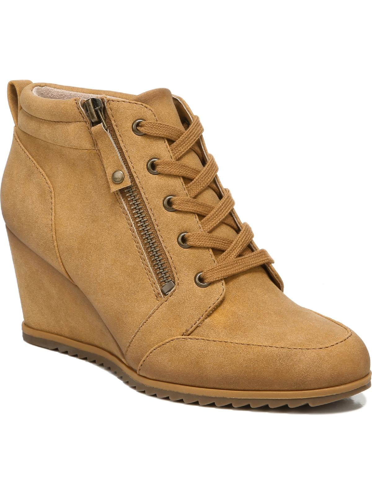 SOUL Naturalizer Womens Haley Zipper Ankle Wedge Boots