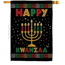 Ornament Collection H190186-BO 28 x 40 in. Wishes Kwanzaa Black History Double-Sided Decorative Vertical House Flags for Decoration Banner Garden Yard Gift