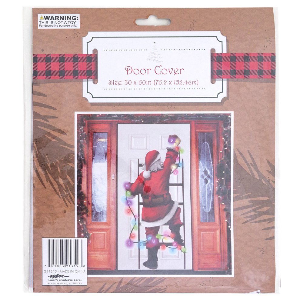 My door decor 7 ft. x 16 ft. red ornaments in snow christmas garage Christmas Door Decorations, Christmas Door Cover, Door Cover Decoration