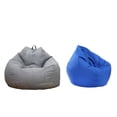 thumbnail image 1 of 2 piezas de color sólido bolsa de frijol de almacenamiento de peluche gris, 1 of 9
