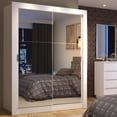 thumbnail image 2 of Ropero Closet Madesa Denver 2 Puertas Corredizas con Espejo Blanco 205 cm alto 117 cm ancho 46 cm fondo, 2 of 5