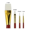 thumbnail image 2 of Creative Mark Fundamentals Paint Brush No. 16 Set of 4 - Short Handled For Decorative Arts, Watercolor, Acrylic, Oils, & More! - 12 Pack (48 Pcs), 2 of 2