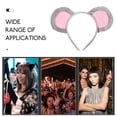 thumbnail image 3 of WEUVEB Multi Color Cute Mouse Ears Headband for  Parties Adjustable Cloth Cosplay Accessory 2pcs, 3 of 6
