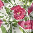 thumbnail image 5 of Ambesonne Poppy Flower Valance Pack of 2, Leaves Petals Romance, 42"X12", Green Pink Cream, 5 of 5