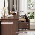 thumbnail image 6 of Home Farmhouse 6 Drawer Dresser for Bedroom, Rustic Wood Chest of Drawers with Metal Handles, Large Double Dresser TV Stand, Storage Dressers Organizer for Living Room, Nursery, 6 of 7