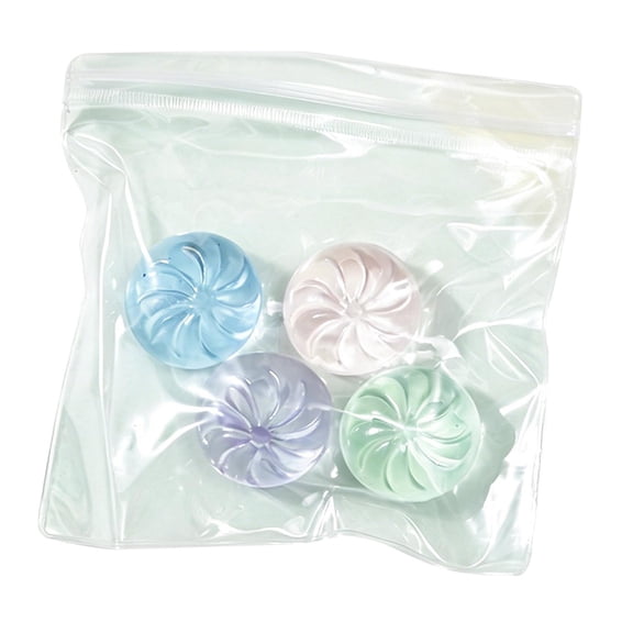 Squishy Dumpling Toys with Soft Slow Rising Design, 4-Pack Pastel Colors, for Kids and Adults, Squeeze Toys
