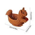 thumbnail image 3 of GOFLIC Faux Rattan Fruit Basket, Animal Shaped Storage Basket with Handle for Home Restaurant Shop, Christmas Party Gift Cute Rural Decor, 3 of 6