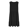 thumbnail image 5 of yillto Womens Plus Size T Shirt Dress Casual Short Short Sleeve V Neck Loose Summer Midi Dresses, 5 of 7