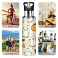 thumbnail image 7 of Yayeee 20oz Insulated Water Bottle Double Wall Stainless Steel with Flip Straw Lid, Halloween Cute Ghosts, 7 of 7