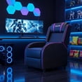 thumbnail image 3 of Homall Massage Gaming Recliner Chair Video Game Chair Racing Sofa Chair PU Leather Living Room Sofa Single Home Theater Seating, Purple, 3 of 8