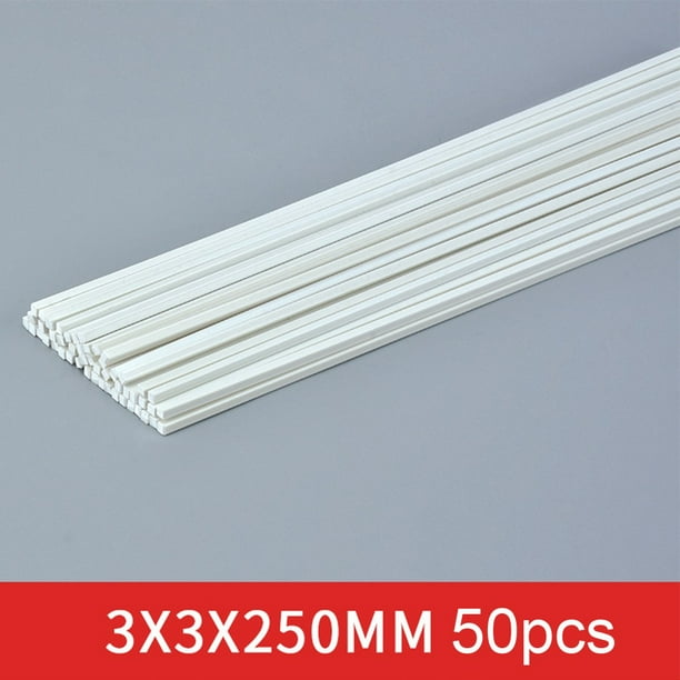 50X ABS square Tube Solid square Bar Model Layout Material 50cm ABS