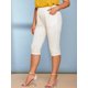thumbnail image 1 of Pantalones de longitud de la rodilla de los apliques de talla grande Rosegal Pantalones cortos de talla grande, 1 of 5