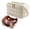 White, variant on KUEON Travel Makeup Bag, Large Capacity Flat Open Cosmetic Case, Waterproof PU Leather Toiletry Organizer for Skincare & Brushes, Brown