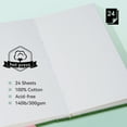 thumbnail image 6 of Arrtx Watercolor Sketchbook, 7.28 x 4.13'' 100% Cotton 140lb/300gsm 24 Sheets Hot Pressed Acid Free Watercolor Paper Watercolor Journal Notebook, 6 of 7