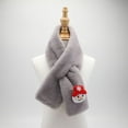thumbnail image 2 of Zwiiyzr 2025 Kids Christmas Scarf Winter Knitted Kids Scarves Solid Color Cute Thick and Warm Neck Warmer for Boys Girls 1-15 Years Gray, 2 of 4