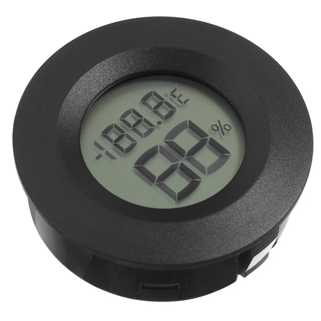 OULII 1Pack Temperature and Humidity Meters for Indoor Environment Monitor Black 4.5in Diameter 4in Hole Size